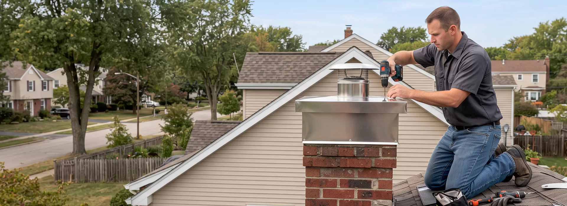 Chimney Chase Cover Installation Levittown, PA