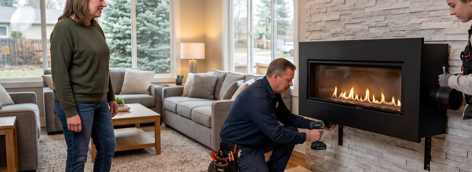 Floating Fireplace Installation Levittown, PA