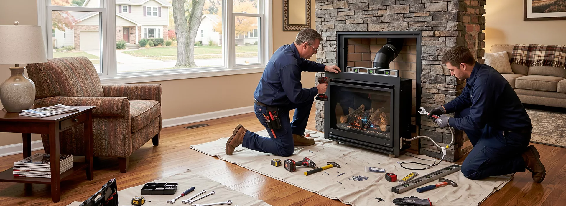 New Fireplace Installation in Levittown