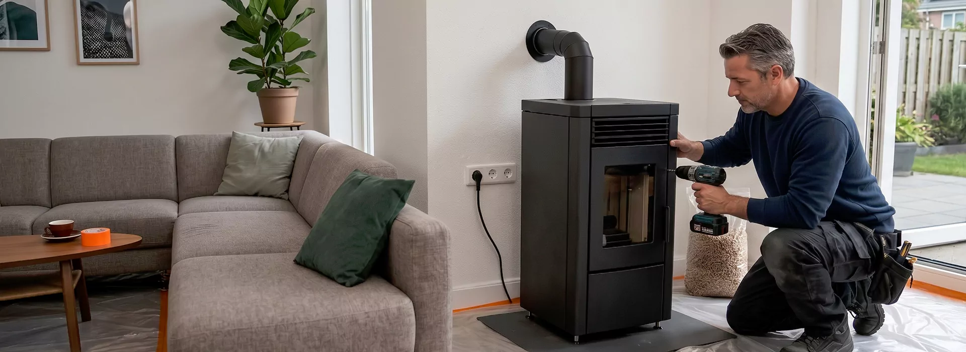 Pellet Stove Chimney Installation in Levittown, PA