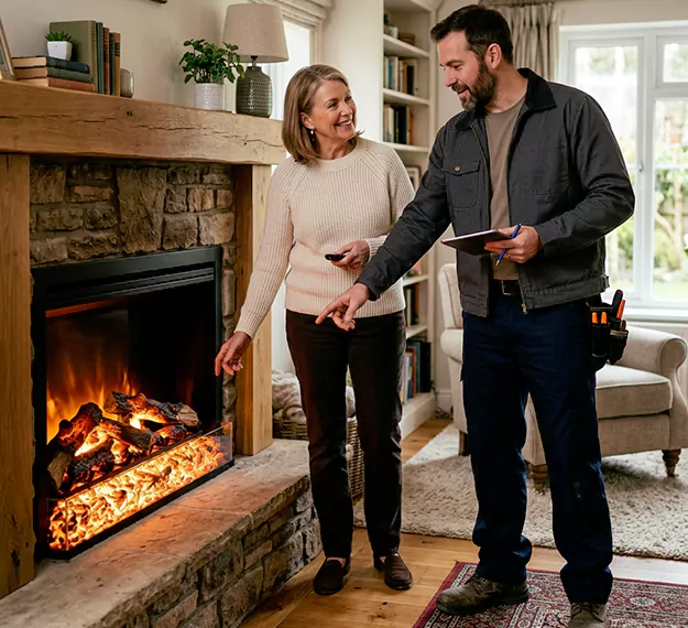 Why Levittown Homeowners Choose Our Electric Fireplace Embers Team?