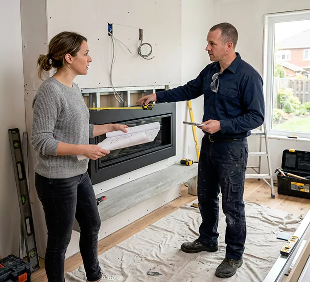 Why Levittown Homeowners Choose Our Floating Fireplace Installation Team?
