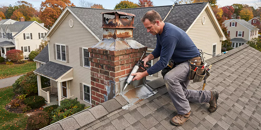 Chimney Chase Flashing Repair Levittown