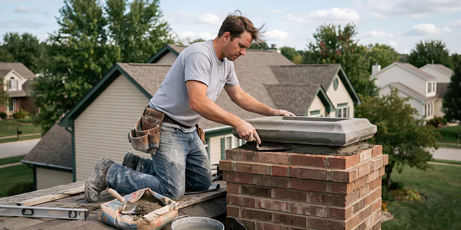 Stone Chimney Crown Installation Levittown
