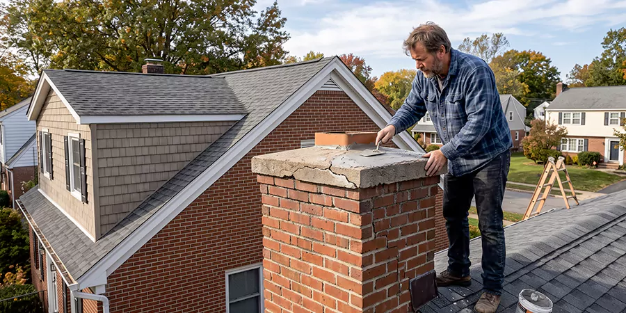 Brick Chimney Crown Repair Levittown