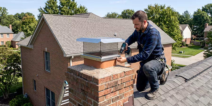 Masonry Chimney Spark Arrestor Installation Levittown