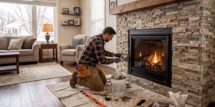 Fireplace Refacing Contractors Levittown