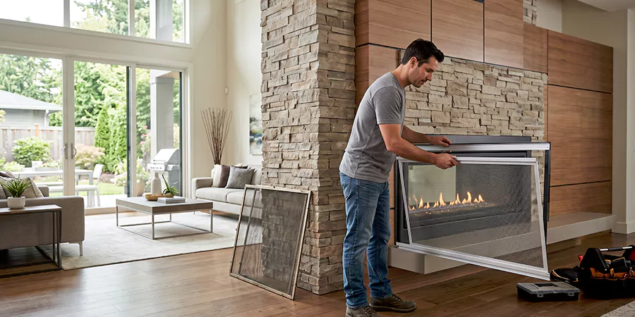 Fireplace Insert Screen Replacement Levittown