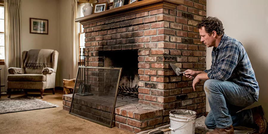 Old Fireplace Safety Repair Levittown