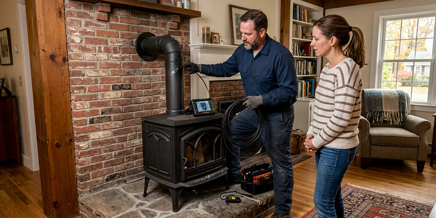 Wood Stove Chimney Inspection Levittown
