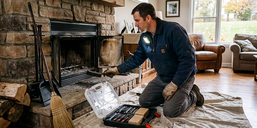 Wood Fireplace Repair in Levittown